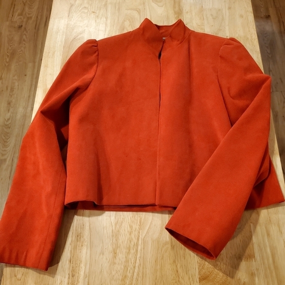 Jackets & Blazers - Samuel Robert By Peter Hatsi Androu Red Microsuede Coat Jacket 10